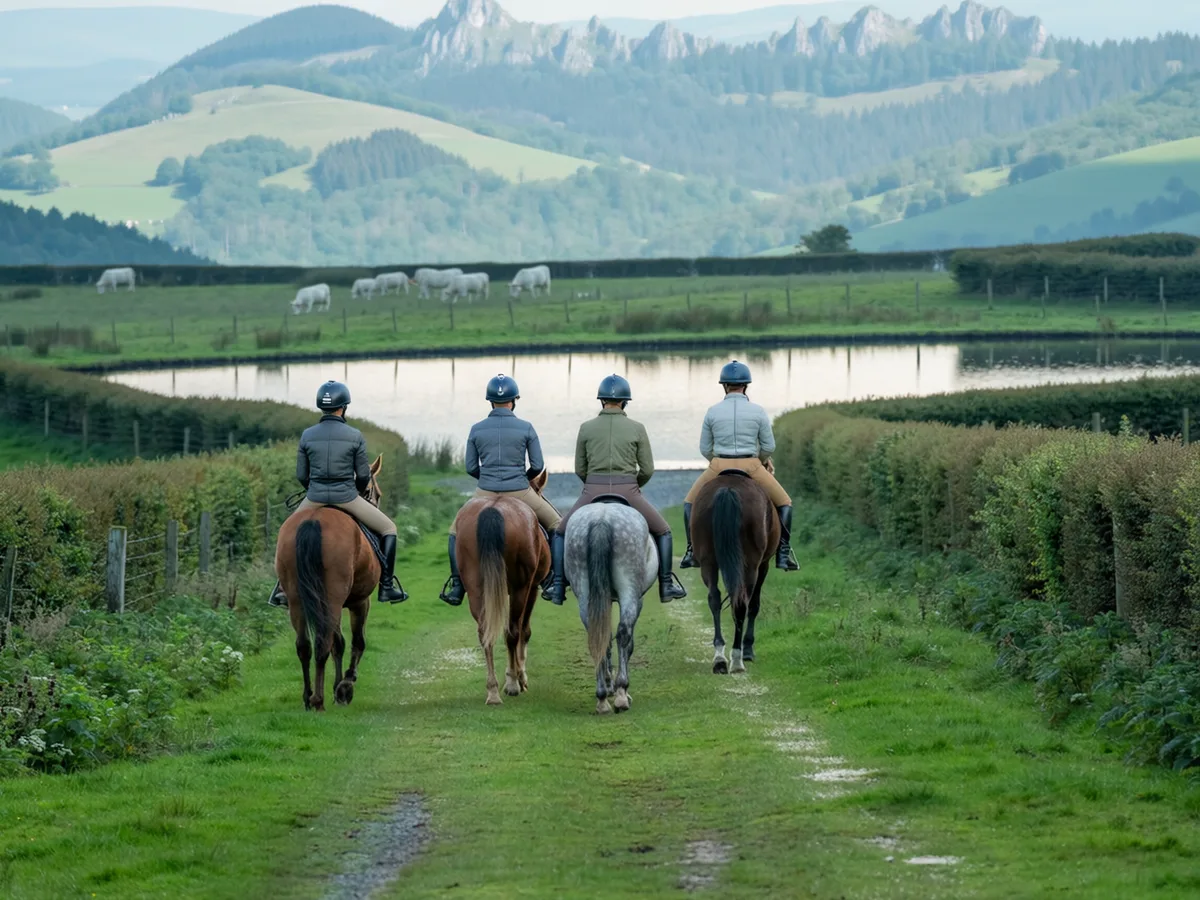 Balade à cheval dans le Rhône, autour de Les Haies